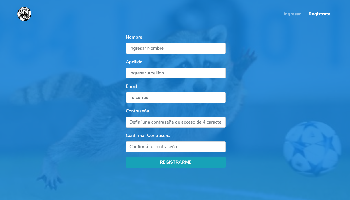Personalizar registro